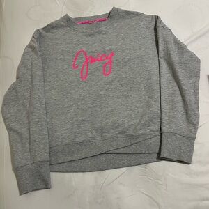 Juicy Couture Sport Gray Sweater with Pink Logo Women’s Size Large